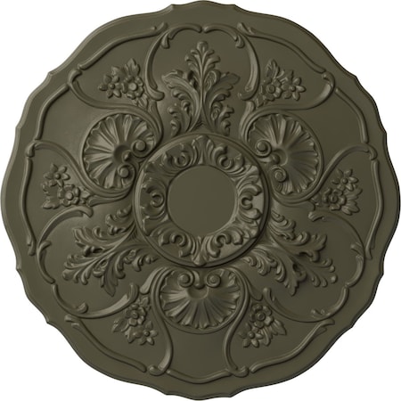 Ekena Millwork Cornelia Ceiling Medallion (Fits Canopies up to 4"), Hand-Painted Witch Hazel, 22 1/2"OD x 1 1/2"P CM22CNWHF